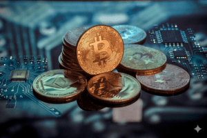 Criptomoedas e investidores de bitcoin com Bitcoin 80 mil dólares