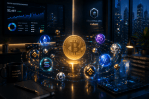 Guia educacional explicando o que são altcoins e como elas se diferenciam do Bitcoin no mercado de criptomoedas.