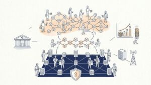 blockchain permissionada, blockchain híbrida, diferença entre blockchain pública e privada, redes blockchain corporativas, tokenização de ativos, infraestrutura financeira digital, blockchain para