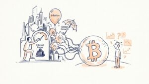 como o cenário macroeconômico afeta o Bitcoin, juros americanos, inflação global, dólar forte e mercado cripto