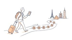 viajar com criptomoedas usando stablecoin no exterior pagamento internacional dólar digital hotel e viagem internacional; stablecoins