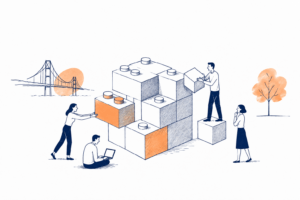 Ilustração de Web3 sem token mostrando infraestrutura blockchain, serviços digitais e modelos de monetização sem criptomoeda própria