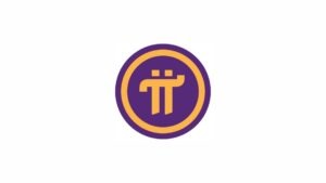 Pi Coin; gráfico de alta da criptomoeda pi coin com moeda dourada em destaque e calendário de agosto