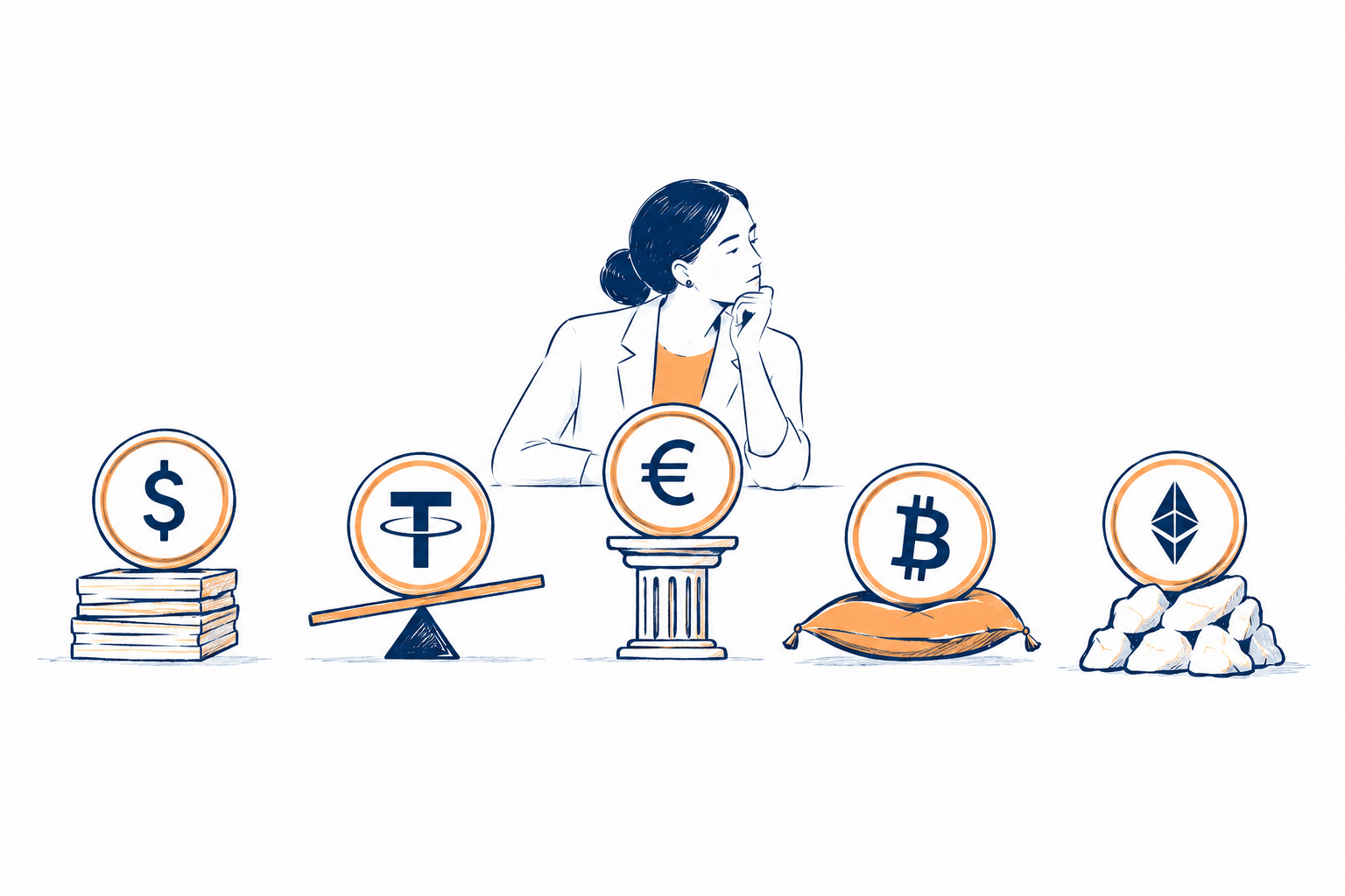 Quais são os tipos de stablecoins?