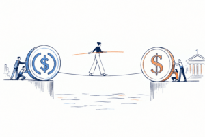 como as stablecoins mantêm a paridade com o dólar por meio de reservas, colateral e arbitragem