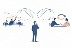 Ilustração de perpetual futures comparados a futuros tradicionais e swaps, mostrando uma posição contínua, vencimentos e fluxos de margem