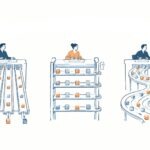 Ilustração de execução paralela em blockchain, com fluxos de transações independentes e operações que disputam um estado compartilhado.